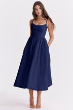 ESTRELLA | Elegante vestido midi de verano tipo corsé