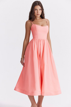 ESTRELLA | Elegante vestido midi de verano tipo corsé