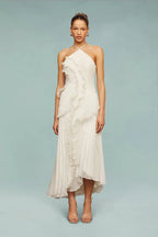 LIDIA | Vestido con volantes en espiral