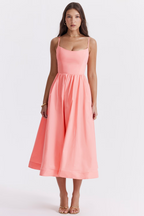 ESTRELLA | Elegante vestido midi de verano tipo corsé