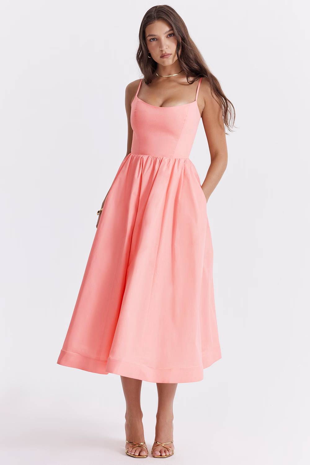 ESTRELLA | Elegante vestido midi de verano tipo corsé