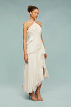 LIDIA | Vestido con volantes en espiral