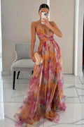 GISELLA | Vestido largo de gasa