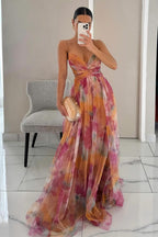 GISELLA | Vestido largo de gasa