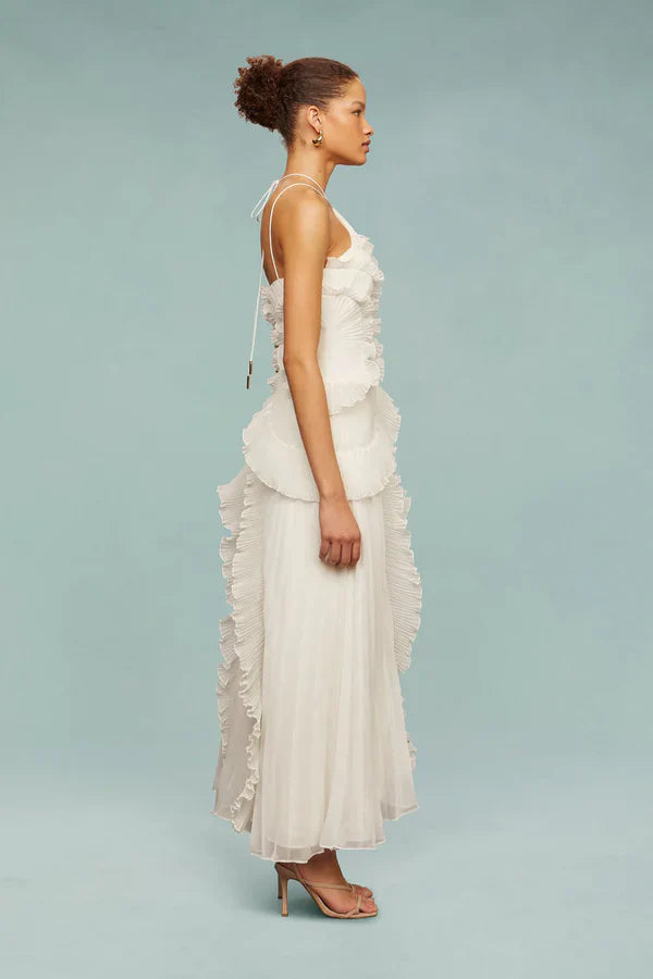 LIDIA | Vestido con volantes en espiral