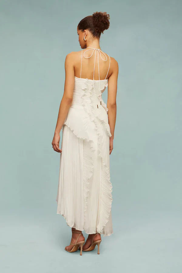 LIDIA | Vestido con volantes en espiral