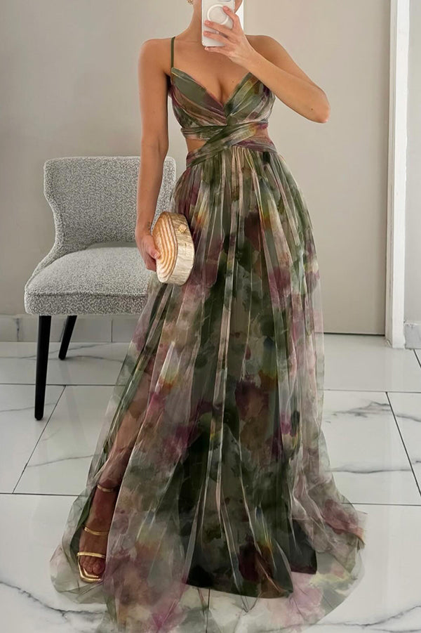 GISELLA | Vestido largo de gasa