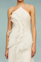 LIDIA | Vestido con volantes en espiral