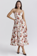 ESTRELLA | Elegante vestido midi de verano tipo corsé