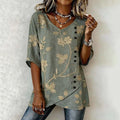 Blusa vintage con estampado floral