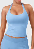 CAMISETA SPORT SIN MANGAS CON CUELLO HALTER