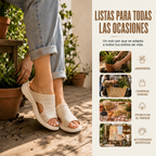 SANDALIAS CON PLATAFORMA DE PUNTO TRANSPIRABLE PARA MUJER