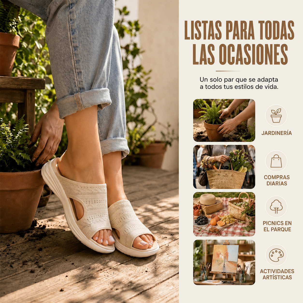 SANDALIAS CON PLATAFORMA DE PUNTO TRANSPIRABLE PARA MUJER