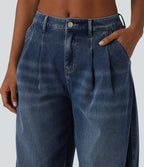 JOGGERS BALLOON DENIM CINTURA MEDIA CON BOLSILLOS