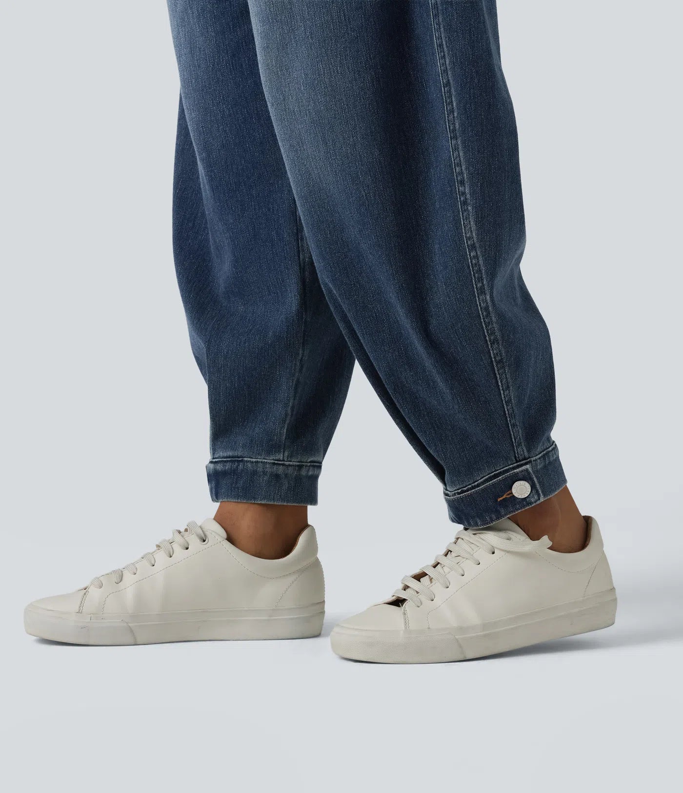 JOGGERS BALLOON DENIM CINTURA MEDIA CON BOLSILLOS