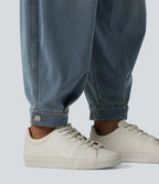 JOGGERS BALLOON DENIM CINTURA MEDIA CON BOLSILLOS
