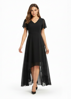 CAROLINA | VESTIDO MIDI CON CUELLO EN V