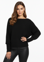 SUÉTER NEGRO DE CUELLO RECTO