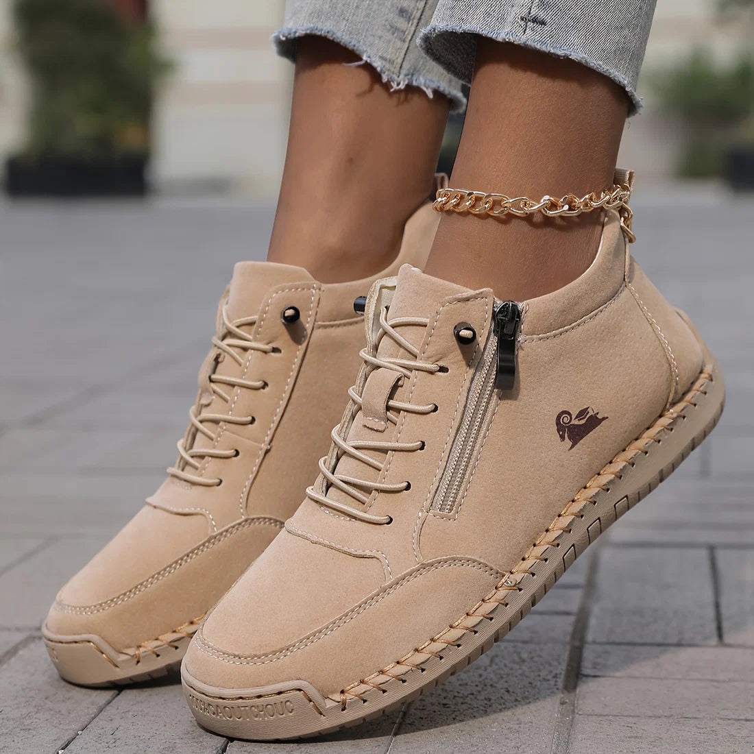 MILA – ZAPATILLAS ORTOPÉDICAS CÓMODAS CON CREMALLERA