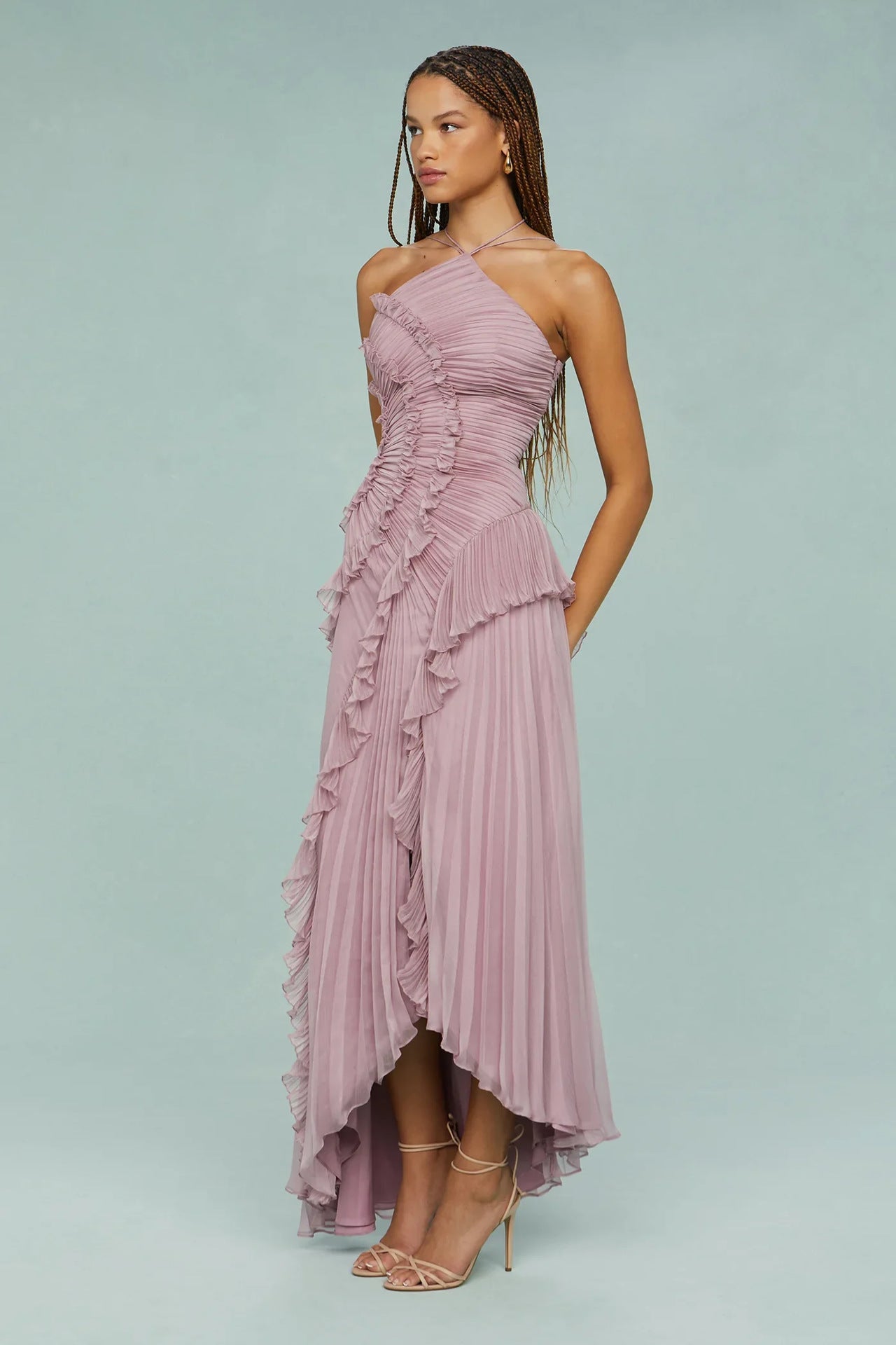 LIDIA | Vestido con volantes en espiral