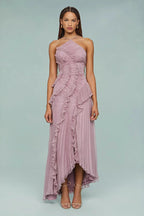 LIDIA | Vestido con volantes en espiral
