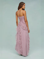 LIDIA | Vestido con volantes en espiral
