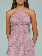 LIDIA | Vestido con volantes en espiral