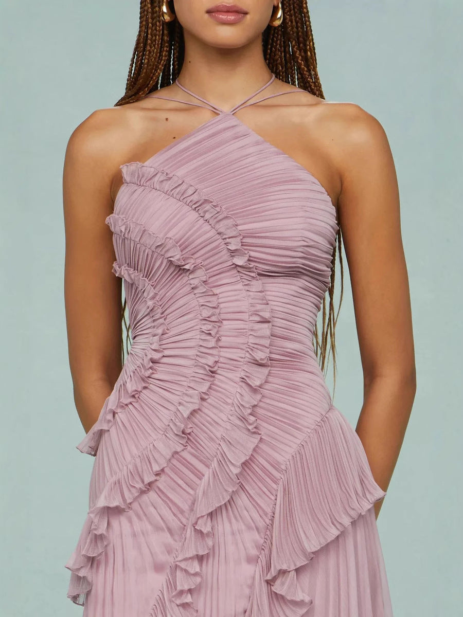 LIDIA | Vestido con volantes en espiral