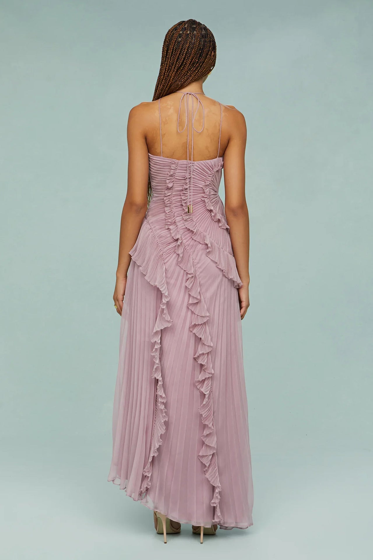 LIDIA | Vestido con volantes en espiral