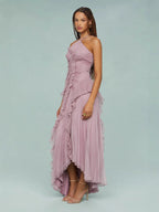 LIDIA | Vestido con volantes en espiral