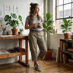 −50% por tiempo limitado⏰👖 | Pantalones capri cargo casuales para mujer: pantalones cómodos de 3/4 de largo con muchos bolsillos, perfectos para el día a día, viajes y verano ☀️