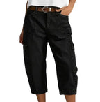 −50% por tiempo limitado⏰👖 | Pantalones capri cargo casuales para mujer: pantalones cómodos de 3/4 de largo con muchos bolsillos, perfectos para el día a día, viajes y verano ☀️
