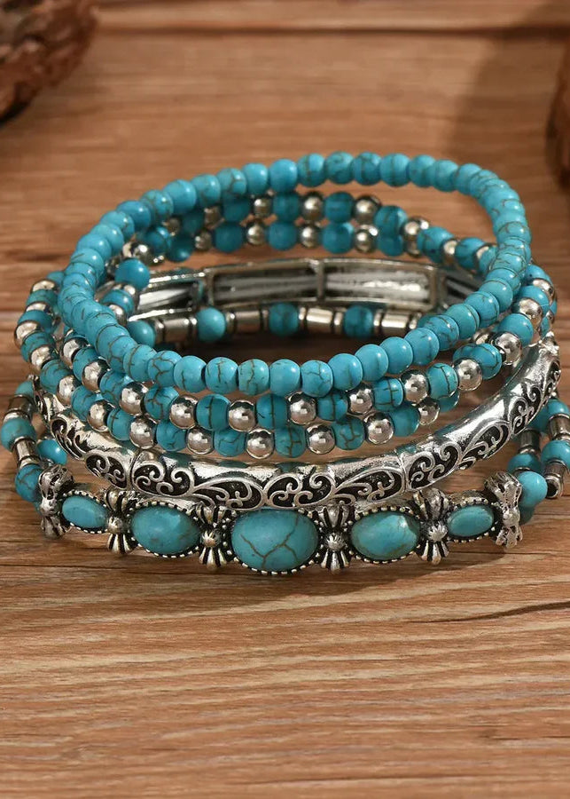 MAËLYS | PULSERA ELEGANTE DE VARIAS VUELTAS EN TURQUESA
