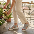 SANDALIAS CON PLATAFORMA DE PUNTO TRANSPIRABLE PARA MUJER
