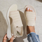 SANDALIAS CON PLATAFORMA DE PUNTO TRANSPIRABLE PARA MUJER