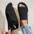 SANDALIAS CON PLATAFORMA DE PUNTO TRANSPIRABLE PARA MUJER