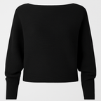 SUÉTER NEGRO DE CUELLO RECTO