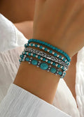 MAËLYS | PULSERA ELEGANTE DE VARIAS VUELTAS EN TURQUESA