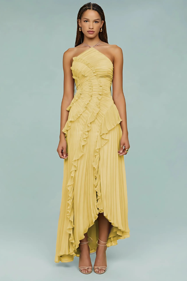 LIDIA | Vestido con volantes en espiral