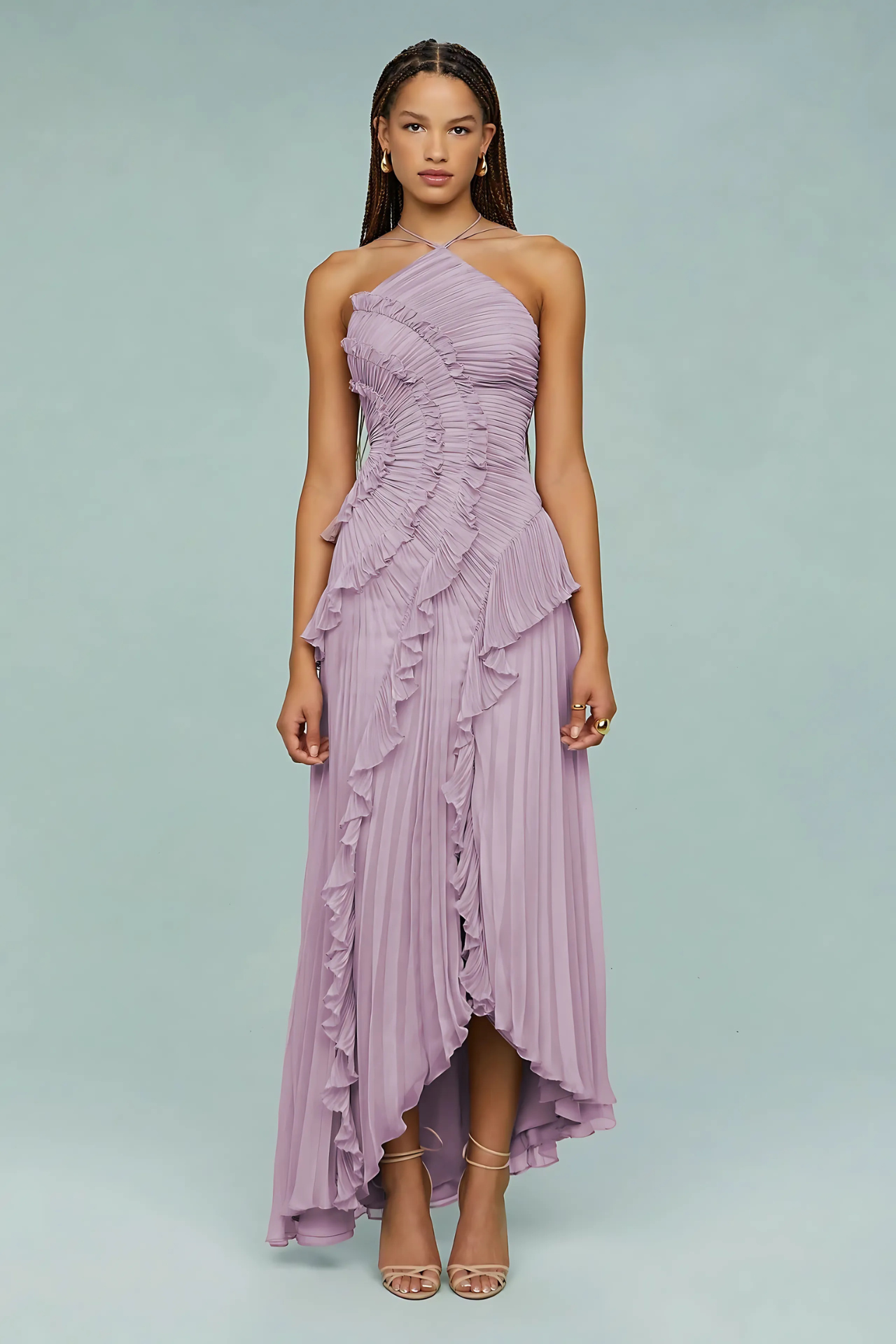 LIDIA | Vestido con volantes en espiral