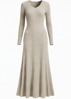 SIENA | VESTIDO MIDI DE PUNTO ACANALADO