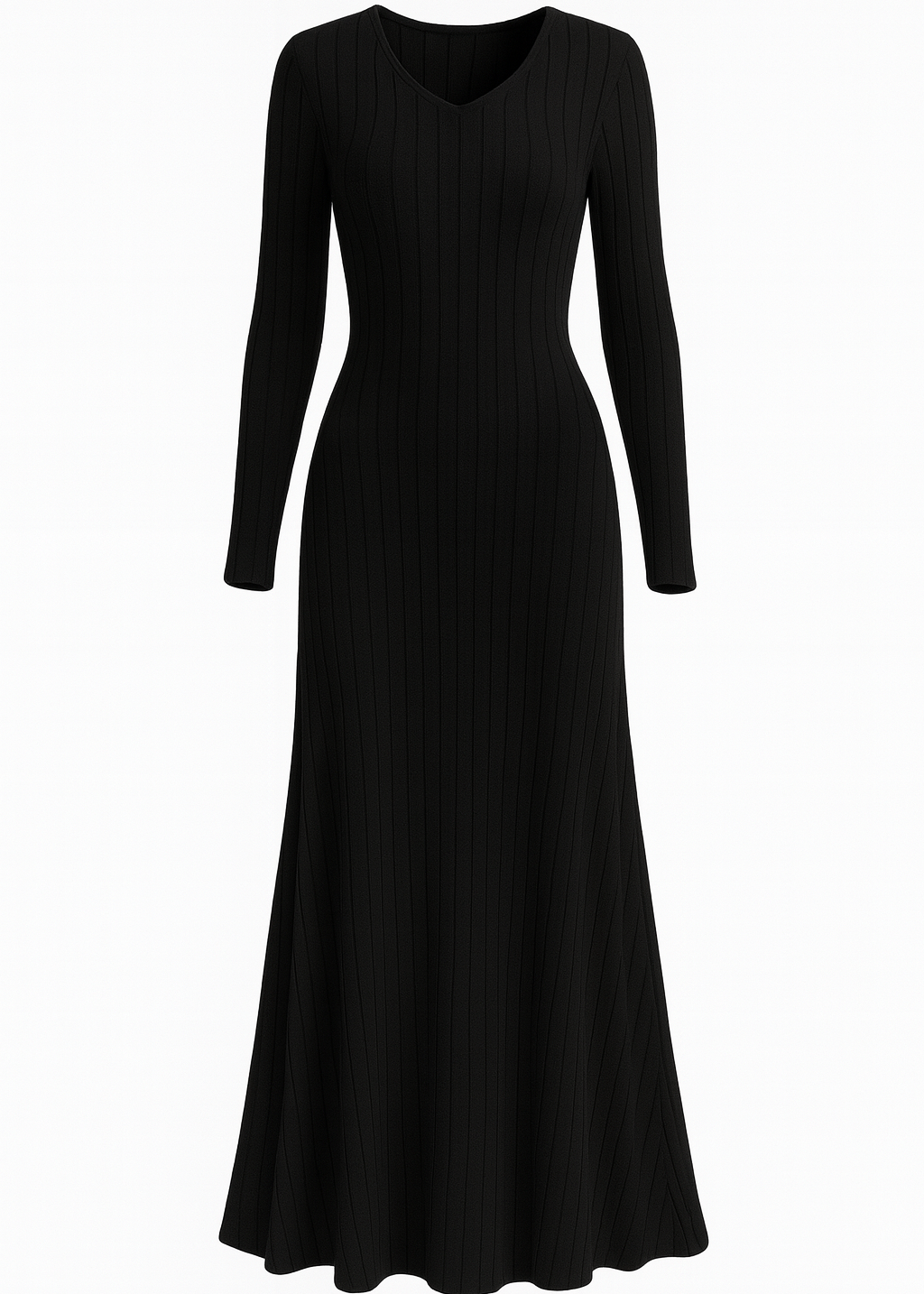 SIENA | VESTIDO MIDI DE PUNTO ACANALADO