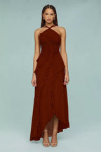 LIDIA | Vestido con volantes en espiral