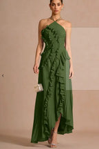 LIDIA | Vestido con volantes en espiral