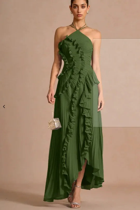 LIDIA | Vestido con volantes en espiral