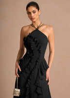 LIDIA | Vestido con volantes en espiral