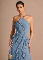 LIDIA | Vestido con volantes en espiral