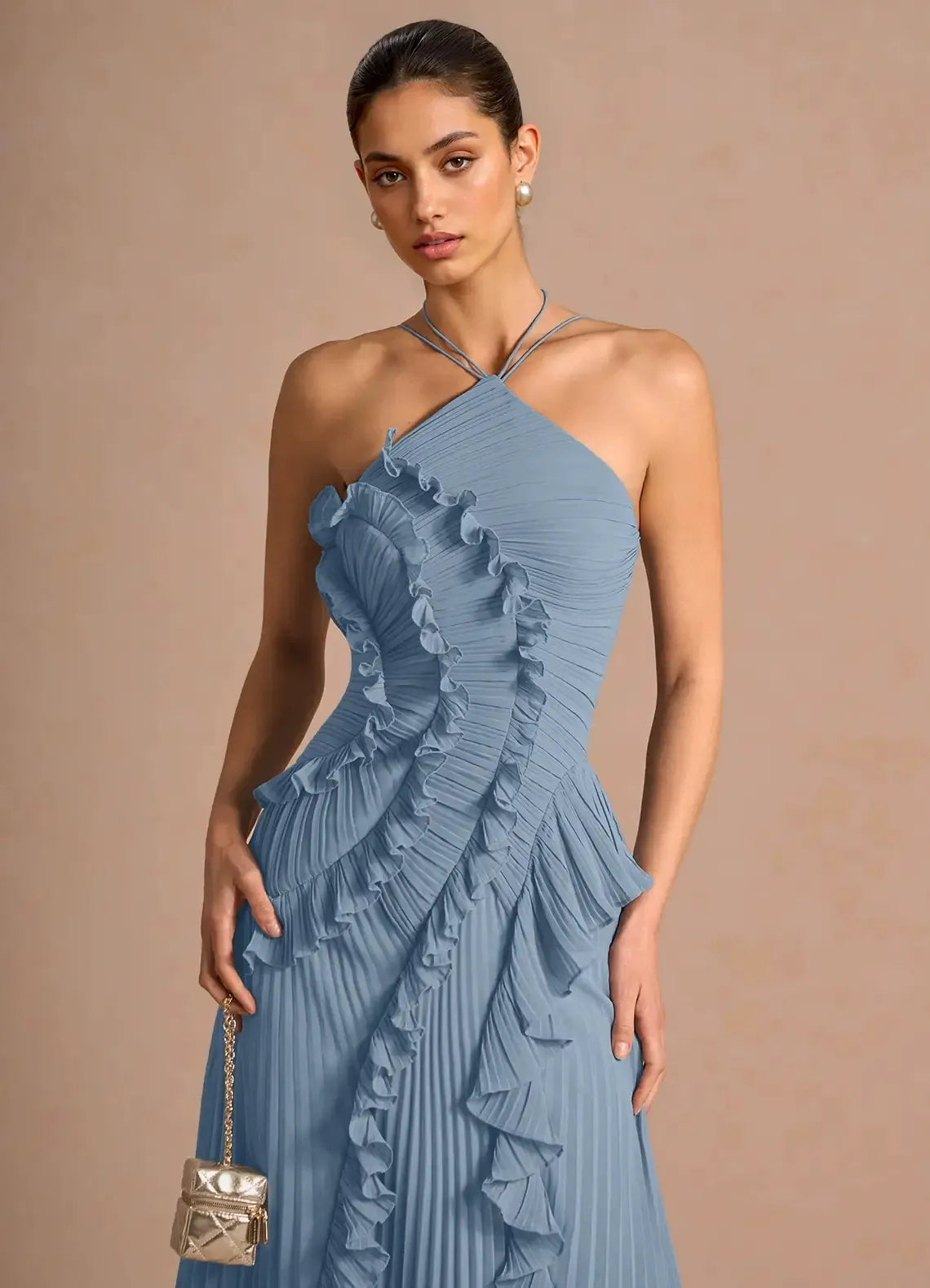 LIDIA | Vestido con volantes en espiral