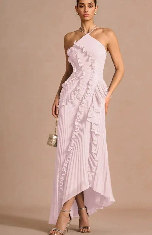 LIDIA | Vestido con volantes en espiral