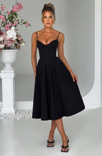 MAITE | Elegante vestido midi estilo corsé